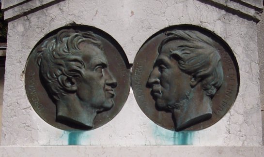 Reliefs von A. M. und J.-J. A. Ampere /
Reliefs of A. M. and J.-J. A. Ampere