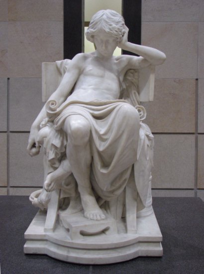 Skulptur des Aristoteles /
Sculpture showing Aristotle