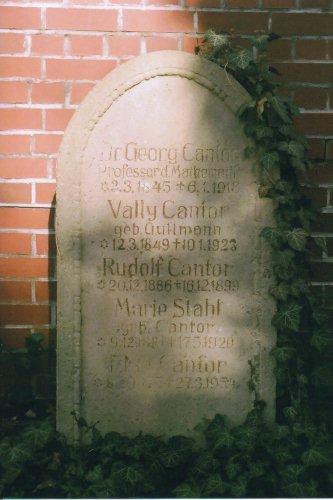 Grab von G. Cantor /
Grave of G. Cantor