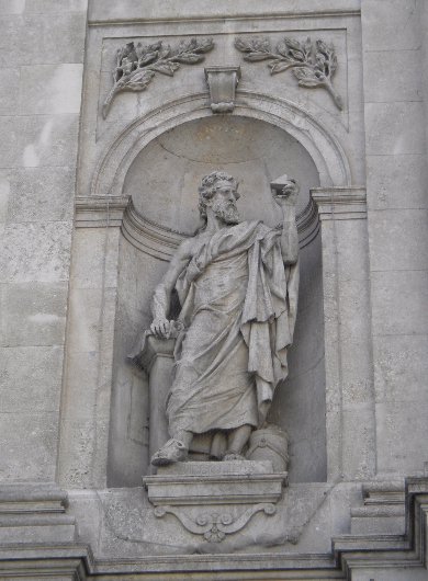 Statue von Euklid /
Statue of Euclid