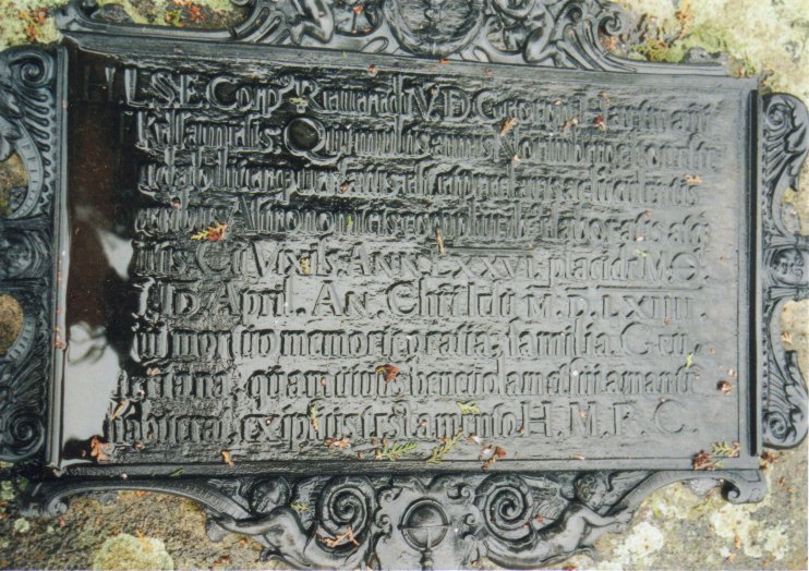 Grabinschrift des Georg Hartmann / 
Grave inscription of Georg Hartmann