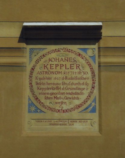 Inschrift zu J. Kepler /
Inscription for J. Kepler
