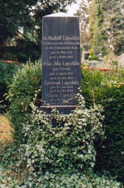Grab von Rudolf Lipschitz /
Grave of Rudolf Lipschitz