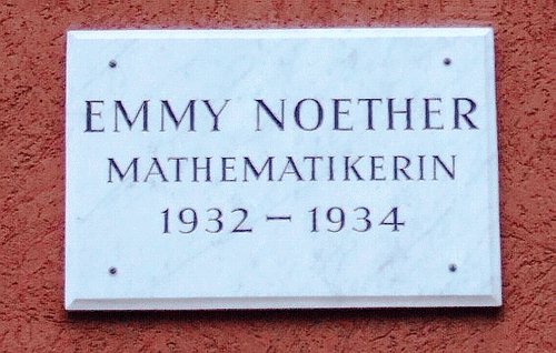 Tafel zu Emmy Noether /
Plaque for Carl Emmy Noether
