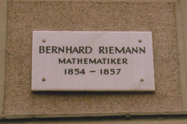 Tafel zu Bernhard Riemann /
Plaque for Bernhard Riemann