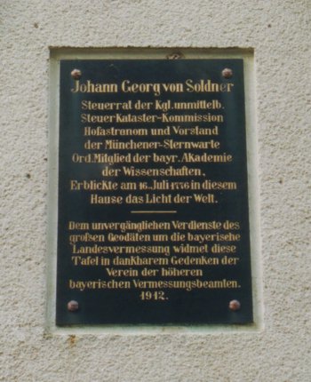 Tafel am Georgenhof /
Plaque at Georgenhof
